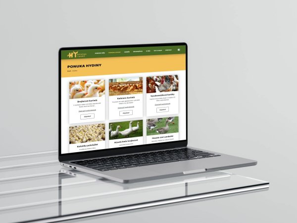 Webstránka pre Hydina Takáč po odovzdaní - Katalóg produktov